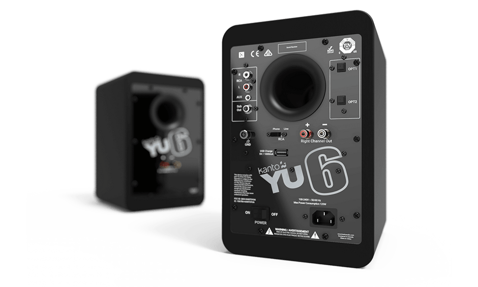 Kanto YU6MB 5.25" Driver - Powered Speakers with Bluetooth¬ and Phono Preamp - Matte Black