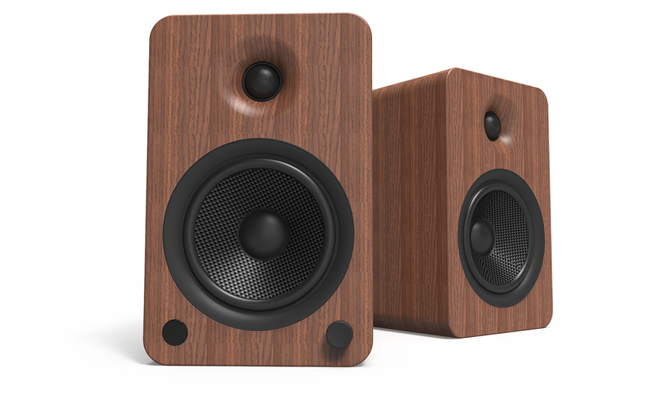Kanto YU6WALNUT 5.25" Driver - Powered Speakers with Bluetooth¬ and Phono Preamp - Walnut