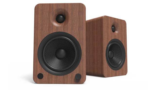 Kanto YU6WALNUT 5.25" Driver - Powered Speakers with Bluetooth¬ and Phono Preamp - Walnut