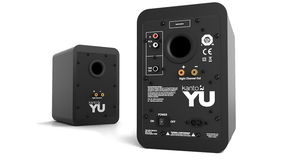 Kanto YU Powered Speakers with Bluetooth¬ and RCA Input - Black