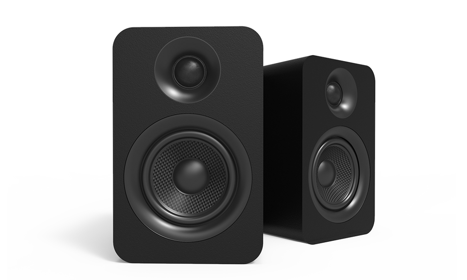 Kanto YUP4 Pair - Passive Speakers with 1" Silk Dome Tweeter and 4" Kevlar Woofer - Black