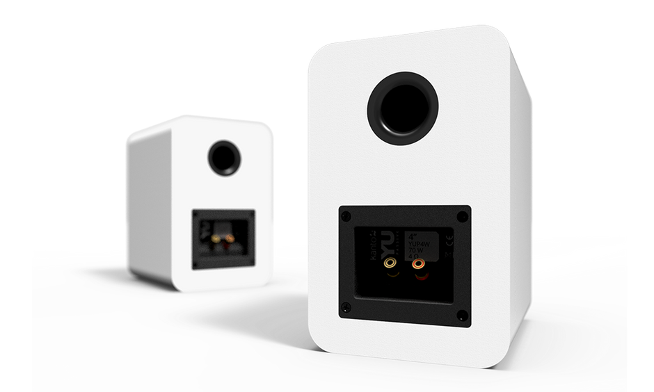 Kanto YU4MW 4" Driver - Powered Speakers with Bluetooth¬ and Phono Preamp - Matte White